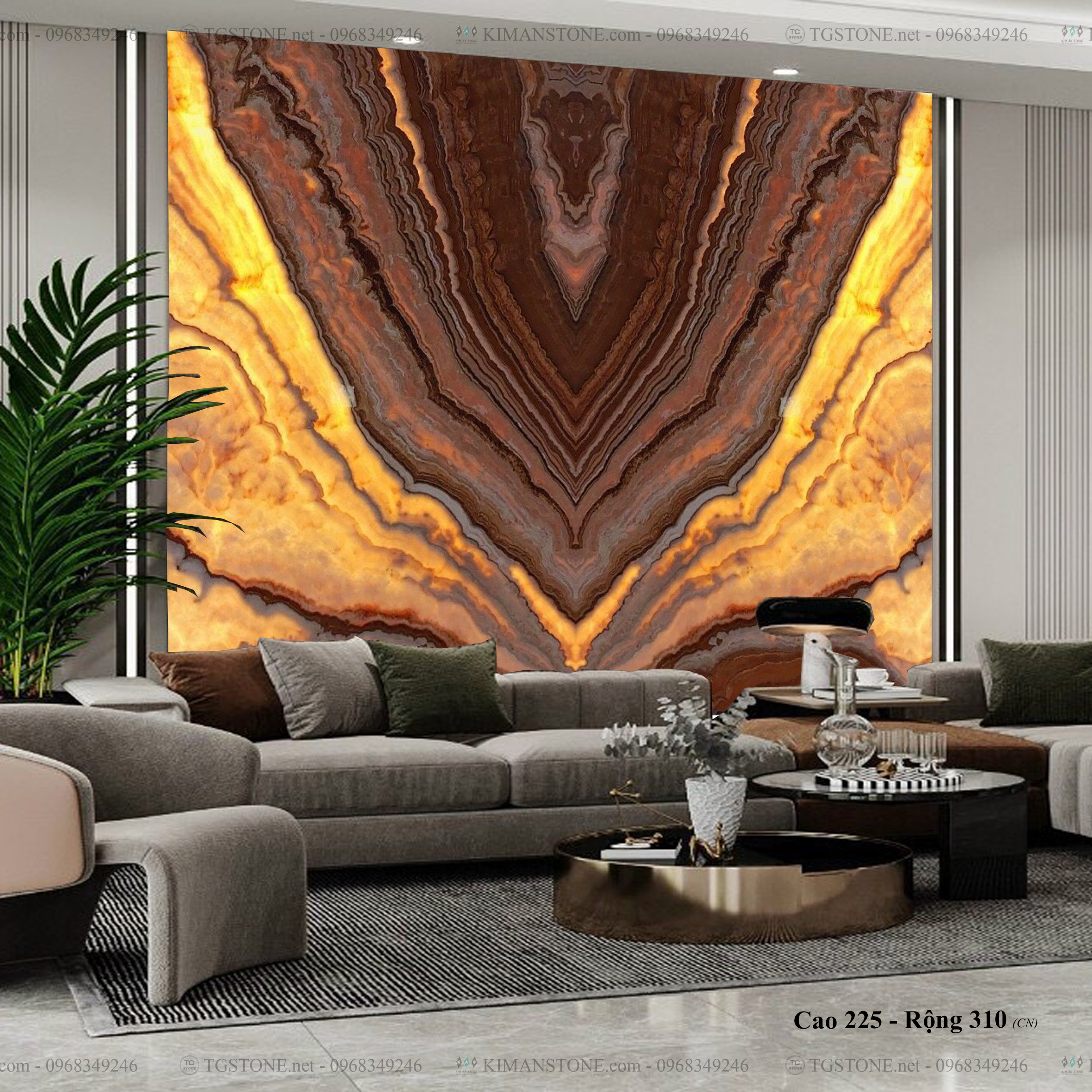 Tranh đá đối xứng xuyên sáng tự nhiên 02